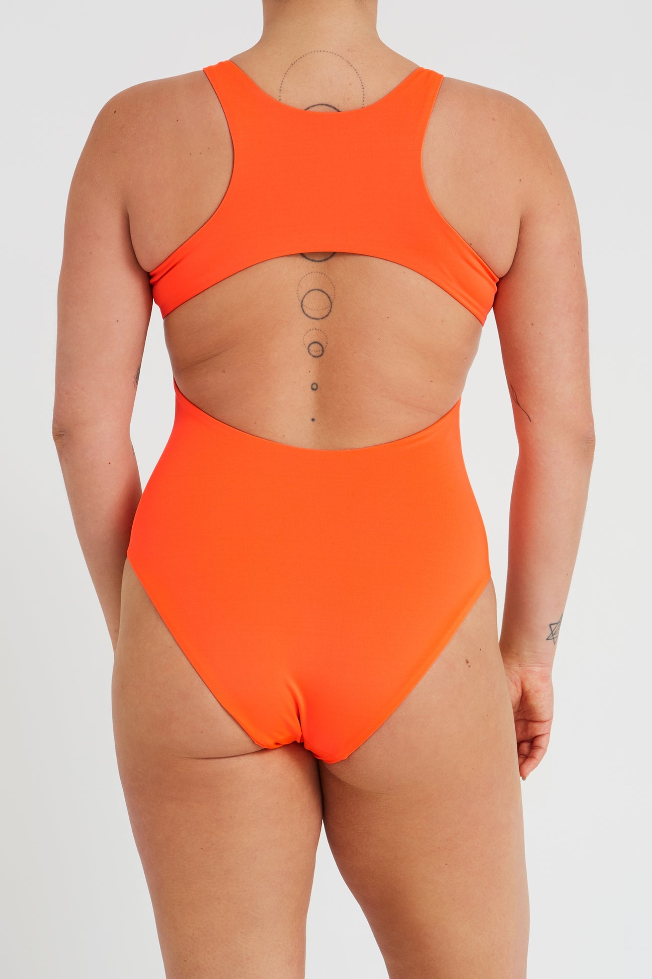 Swimsuit – high neck -orange