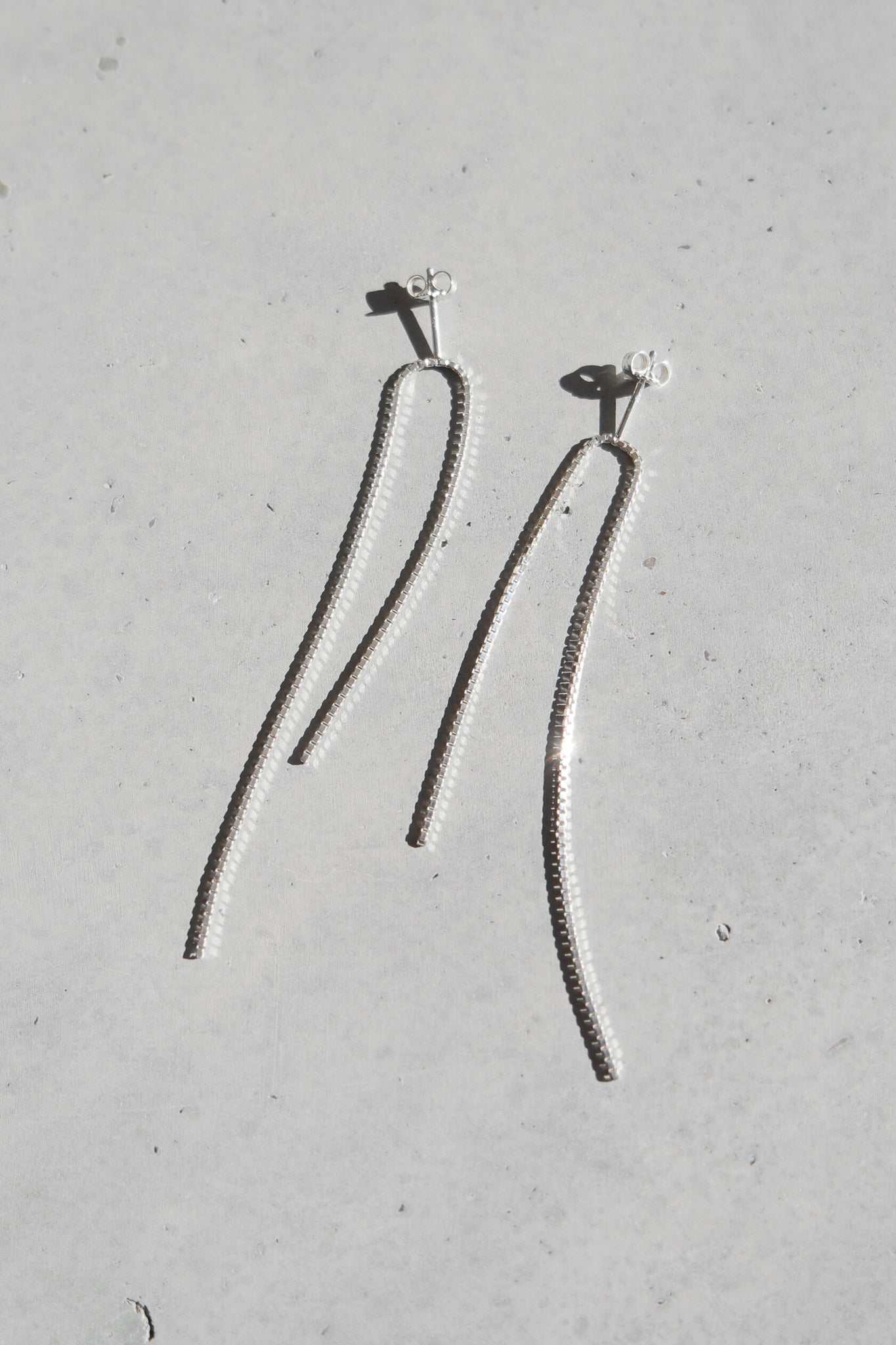 FRINGE FINE EARRINGS - silver