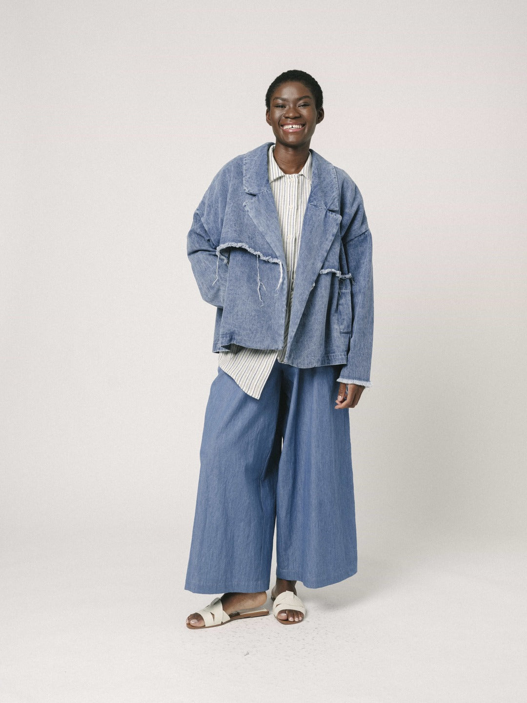 Uma Trousers Denim - Blue