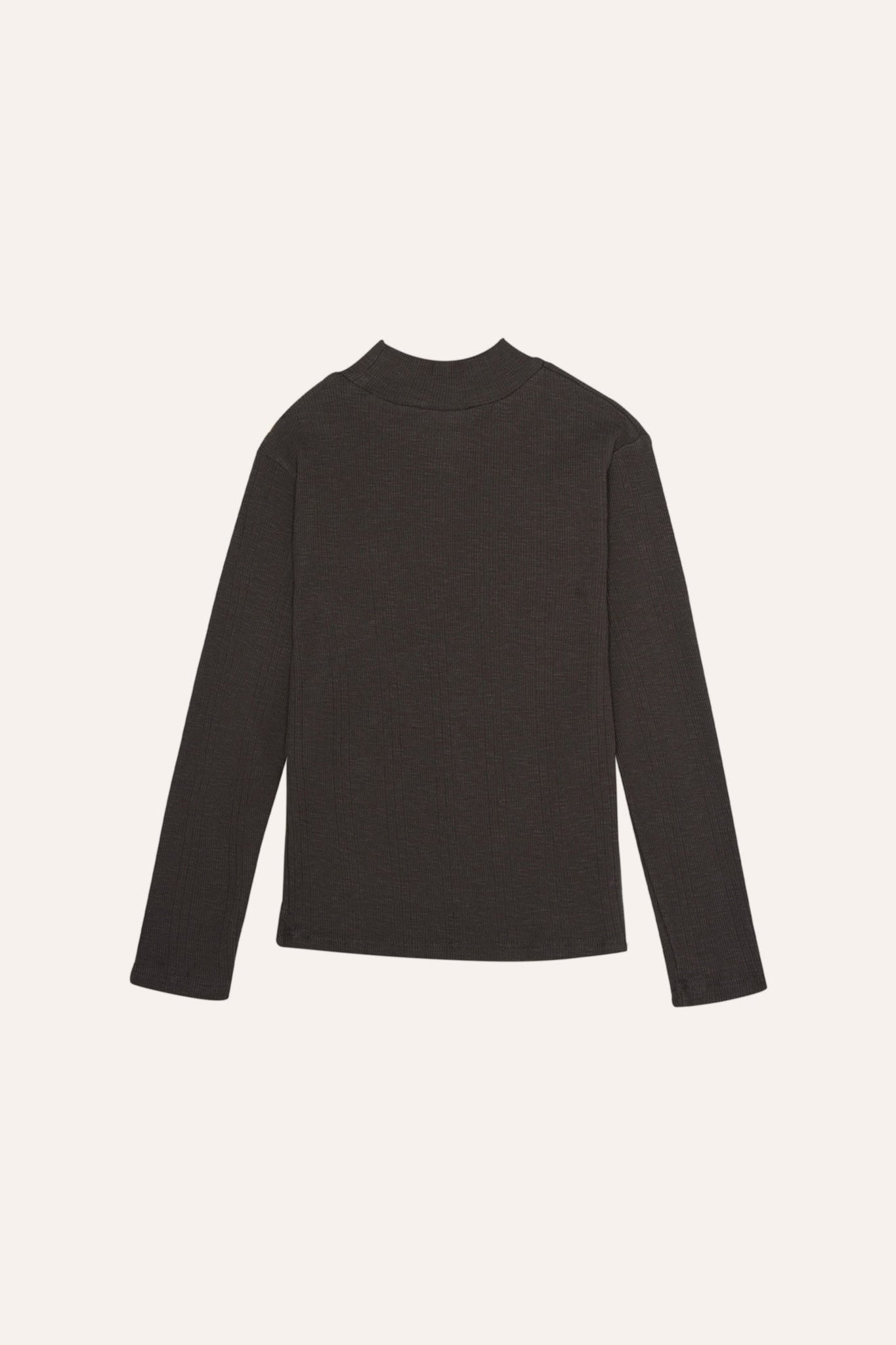 Turtle Neck Longsleeve T-Shirt - Grey