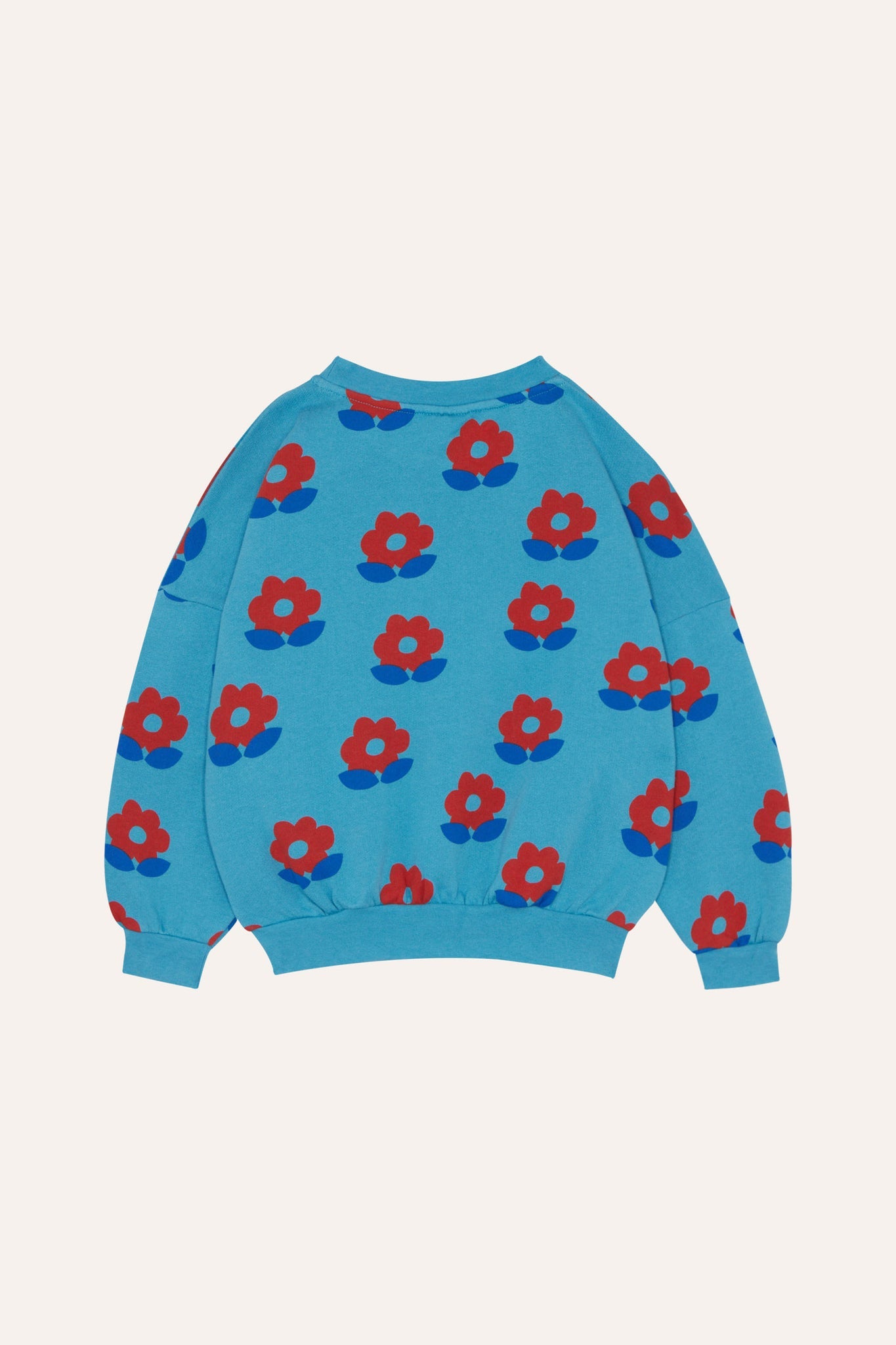 Big Flowers Sweatshirt - Light Blue