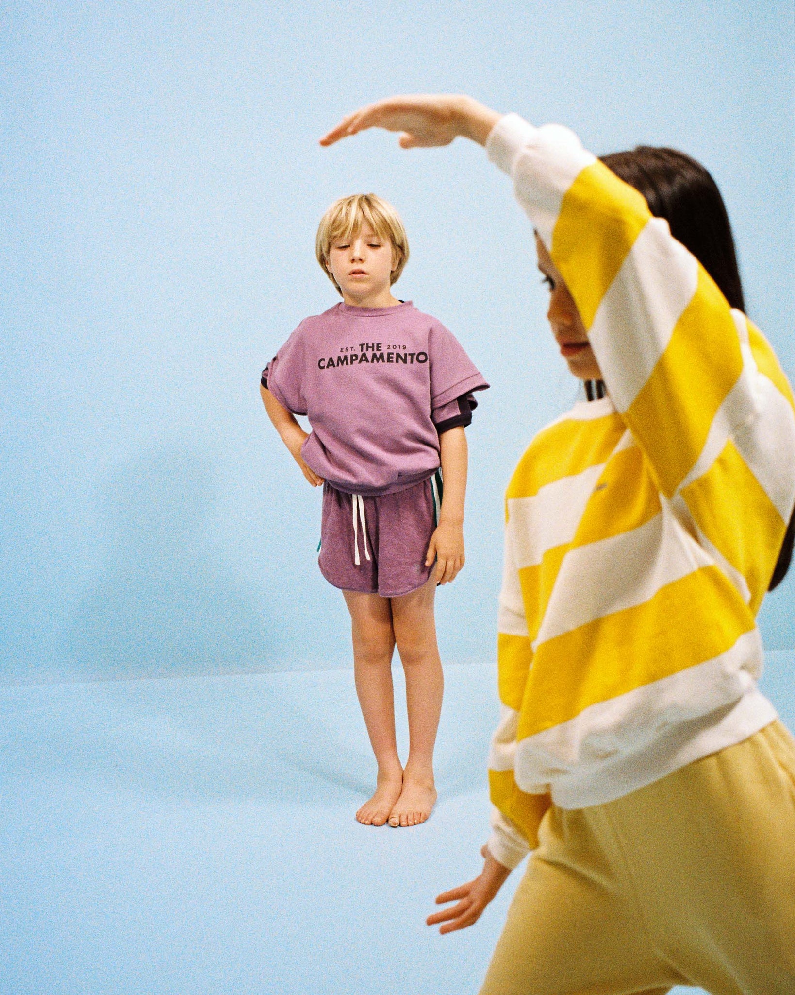 Yellow Stripes Oversized Kids Sweatshirt