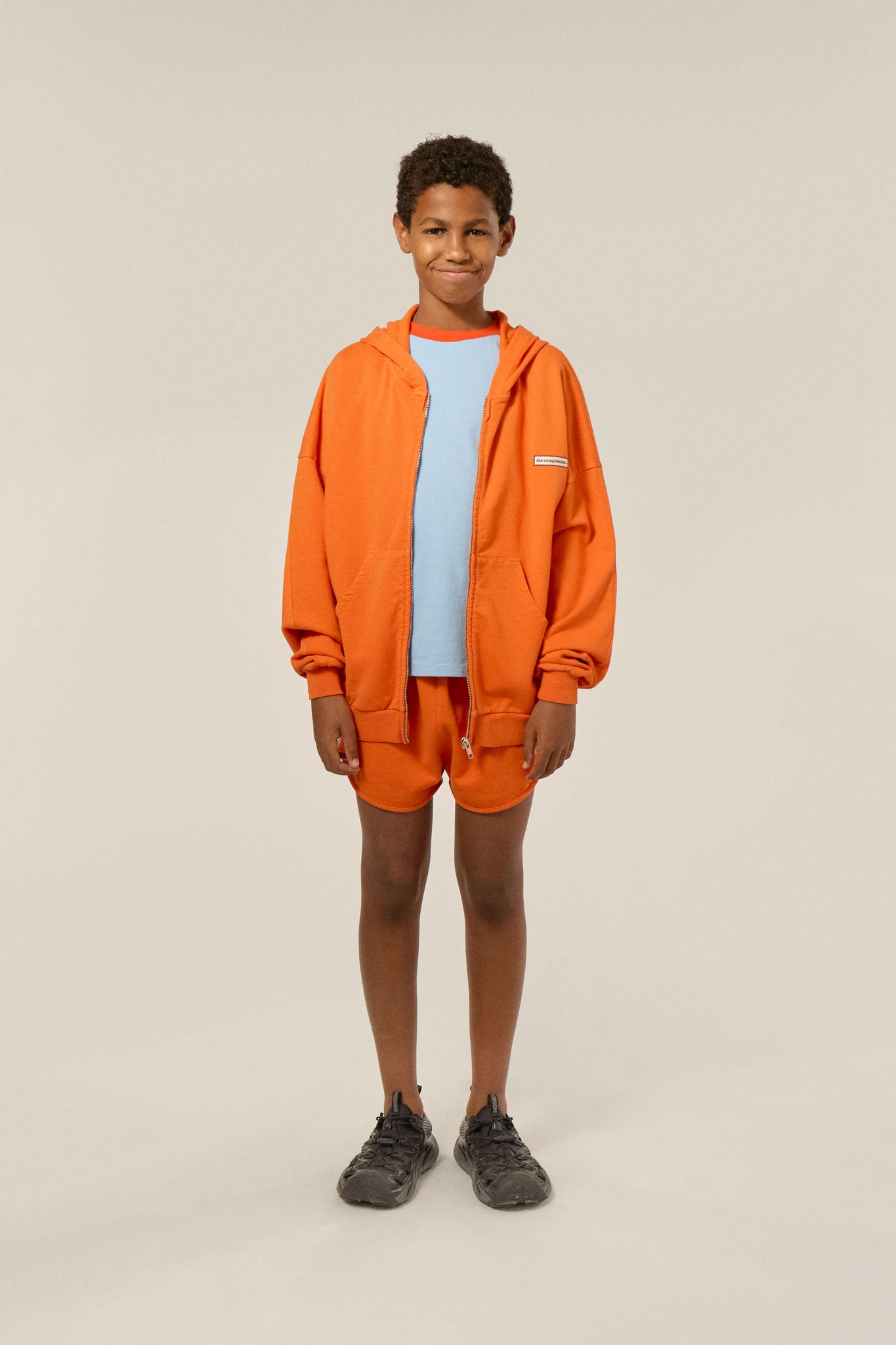 Orange Washed Kids Hoodie