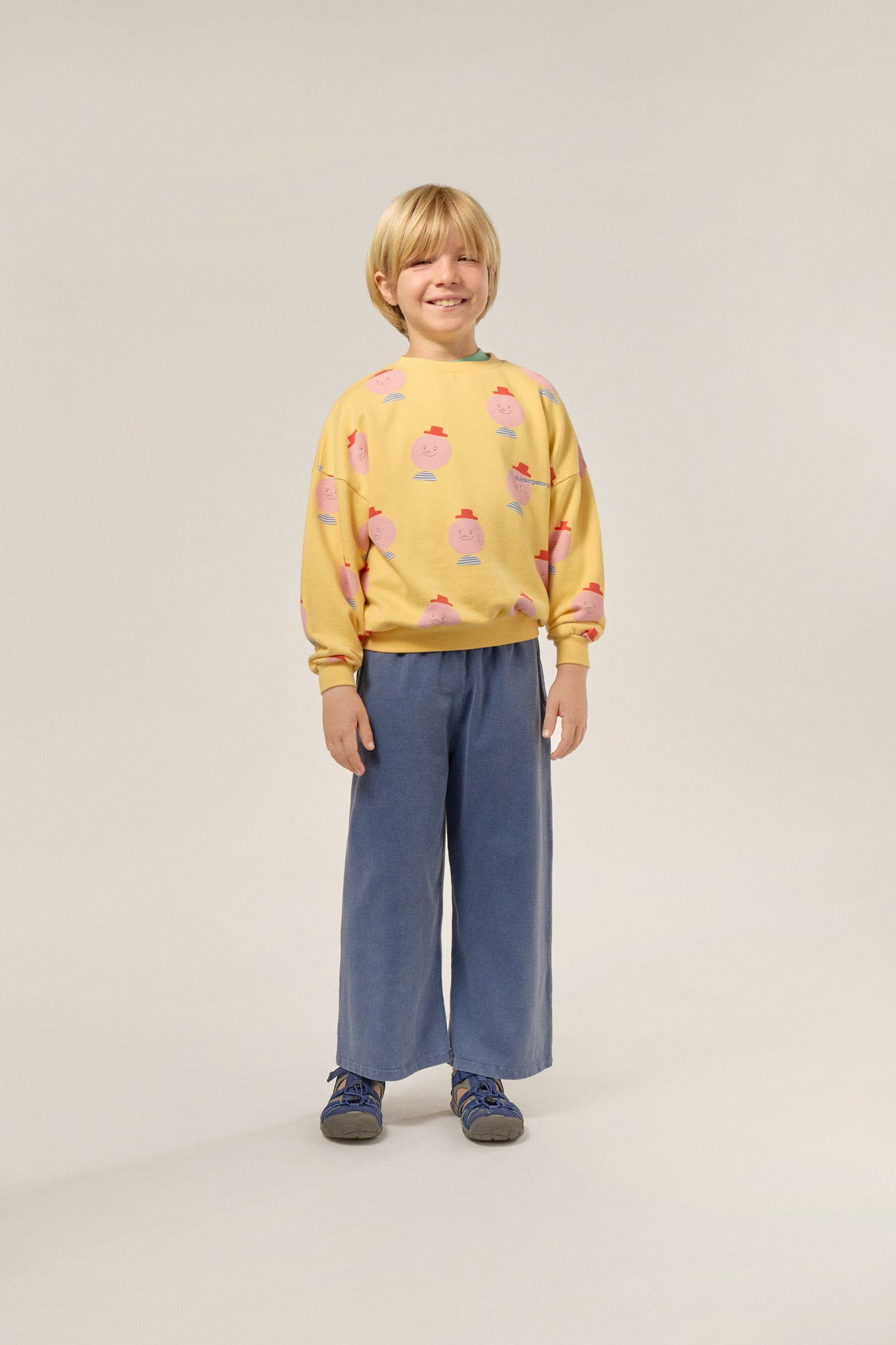 Blue Washed Kids Trousers