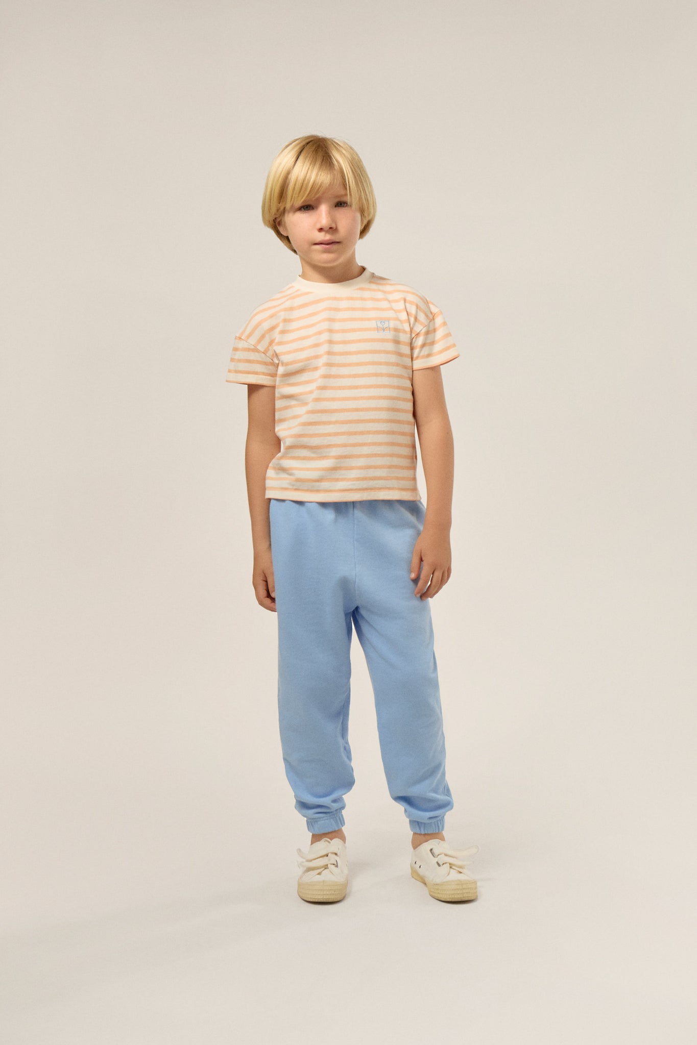 Orange Striped Kids T-Shirt