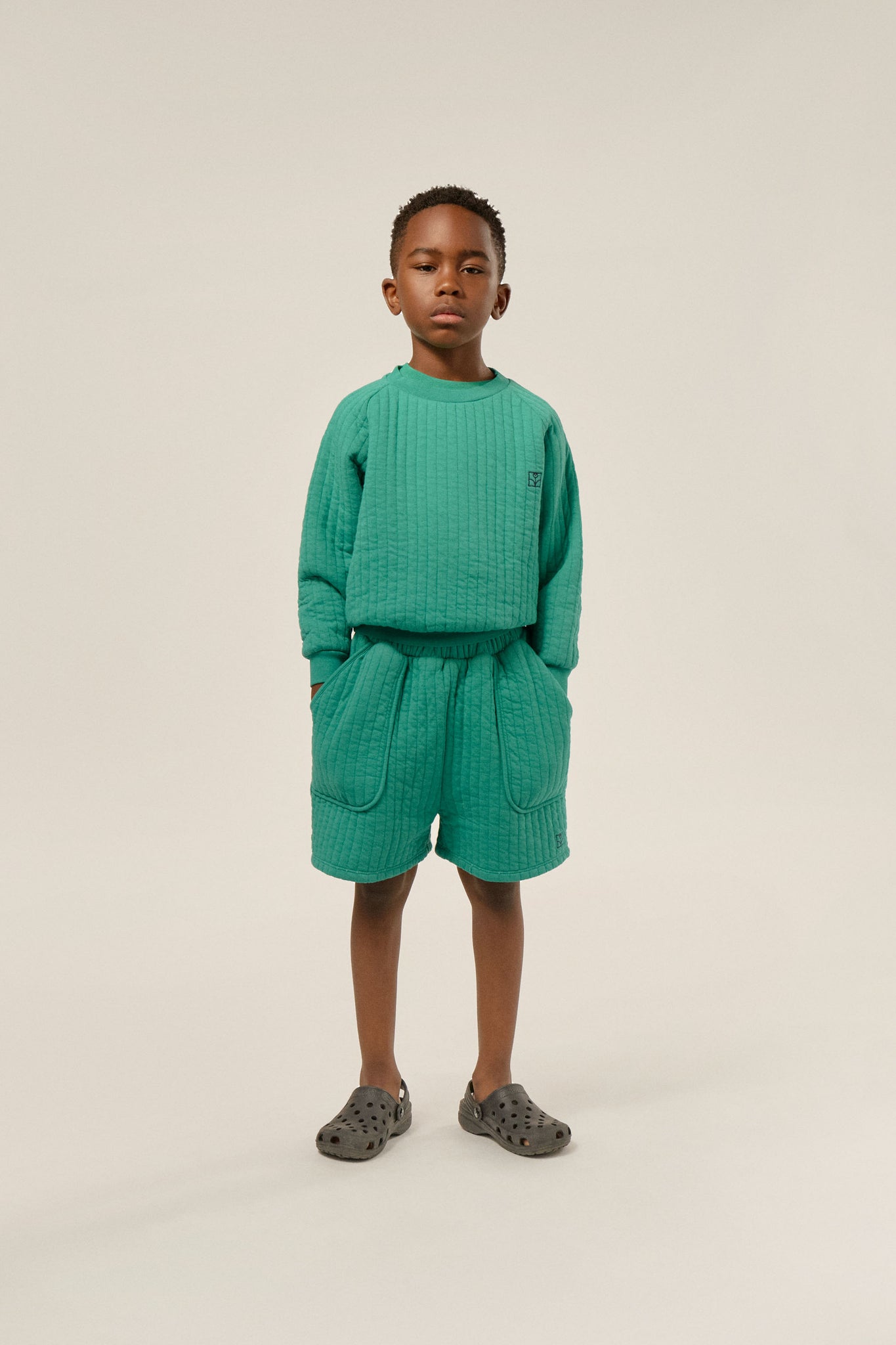 Green Padded Kids Sweatshirt