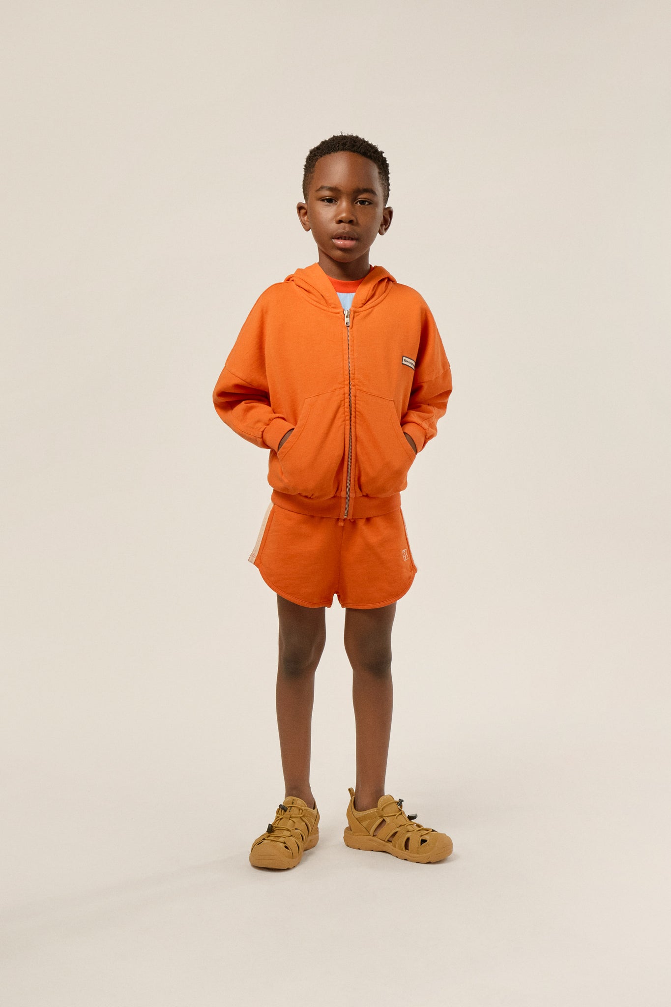 Orange Washed Kids Hoodie