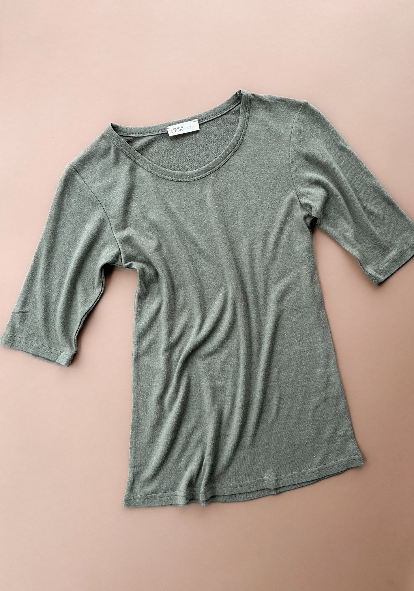 Retro Tee - Women - Bourette Silk - Sage