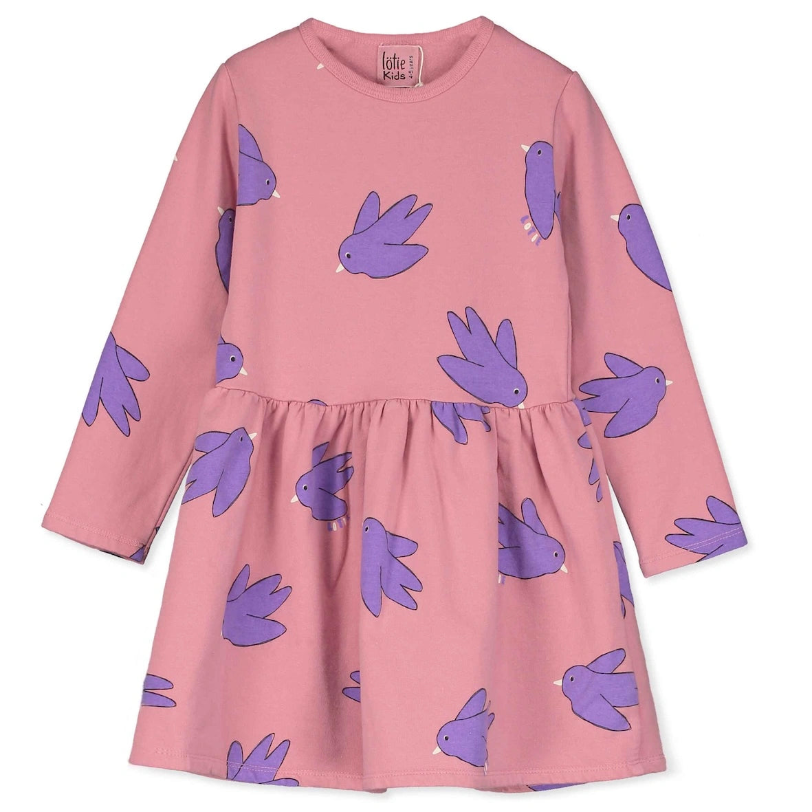 Flowing Birds Rose Sweat Dress