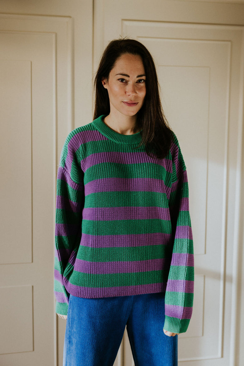 Stripes Knitted WOMEN'S Sweater - IRIS