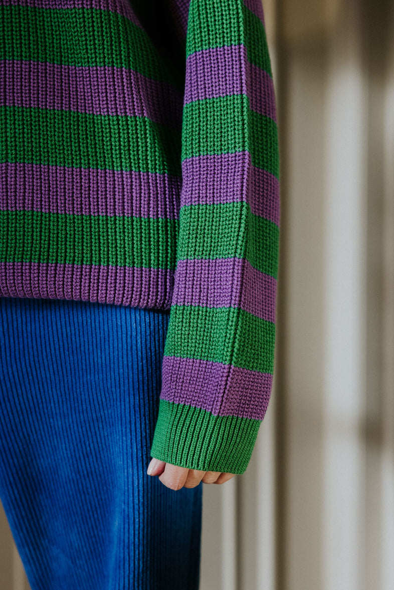 Stripes Knitted WOMEN'S Sweater - IRIS