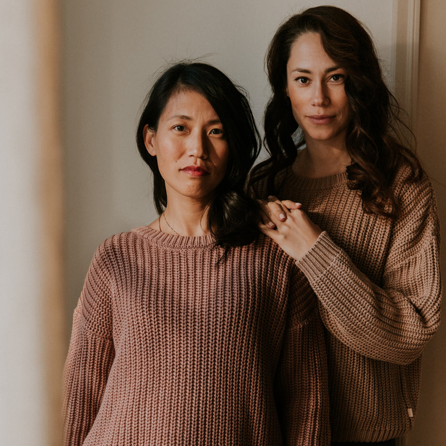 Chunky Knitted WOMEN'S Sweater - BLUSH