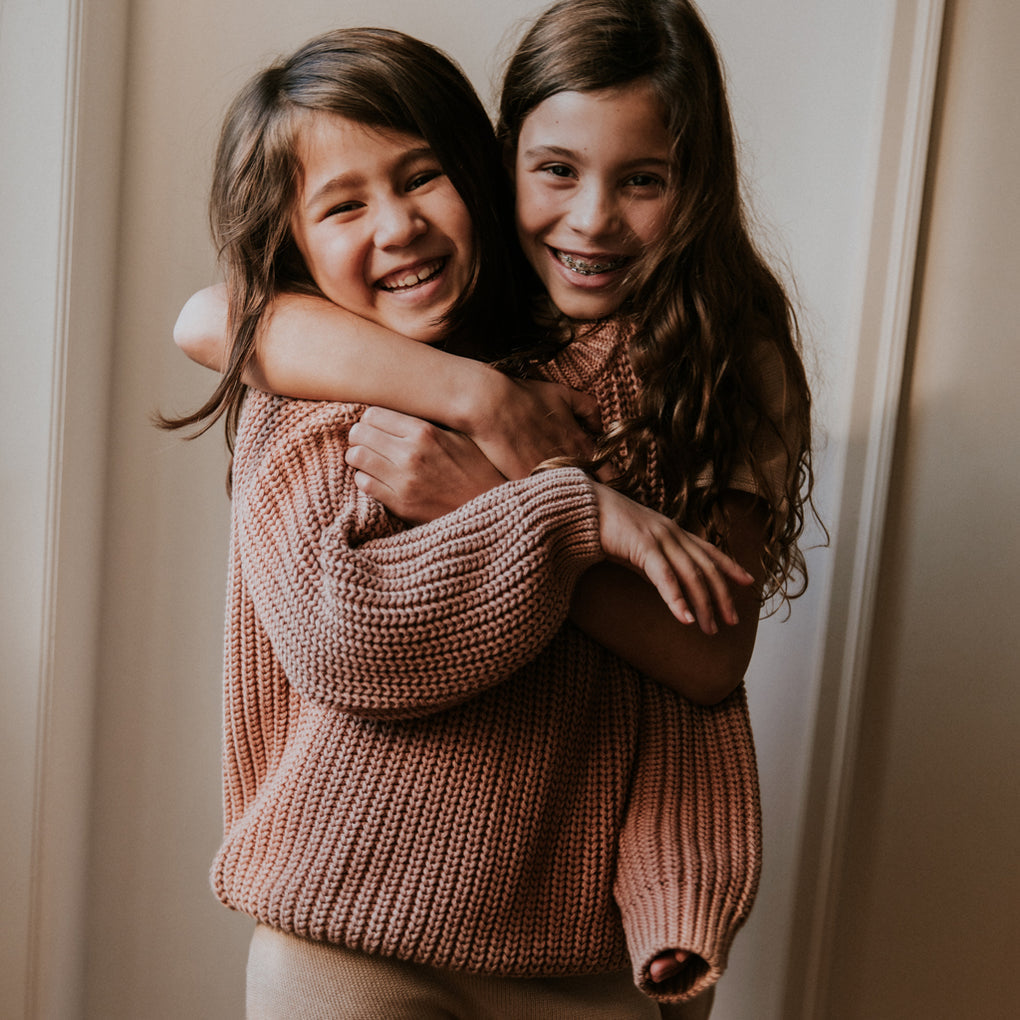 Chunky Knitted Sweater - Blush