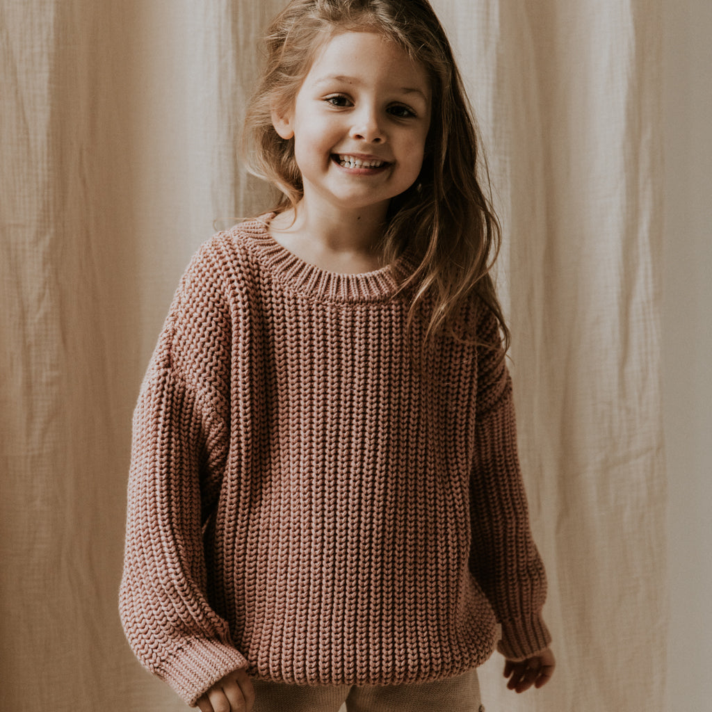 Chunky Knitted Sweater - Blush