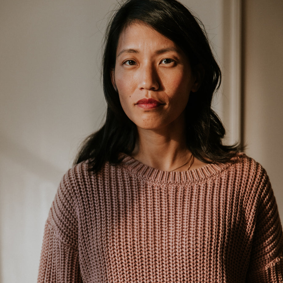 Chunky Knitted WOMEN'S Sweater - BLUSH