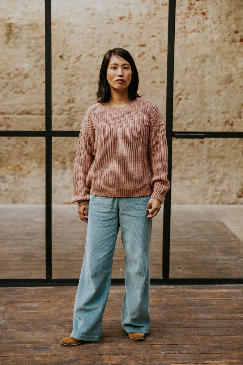 Chunky Knitted WOMEN'S Sweater - BLUSH