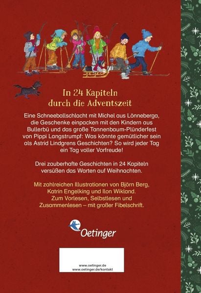 Buch: Astrid Lindgrens Adventskalender-Geschichten mit Pippi, Michel und den Kindern aus Bullerbü