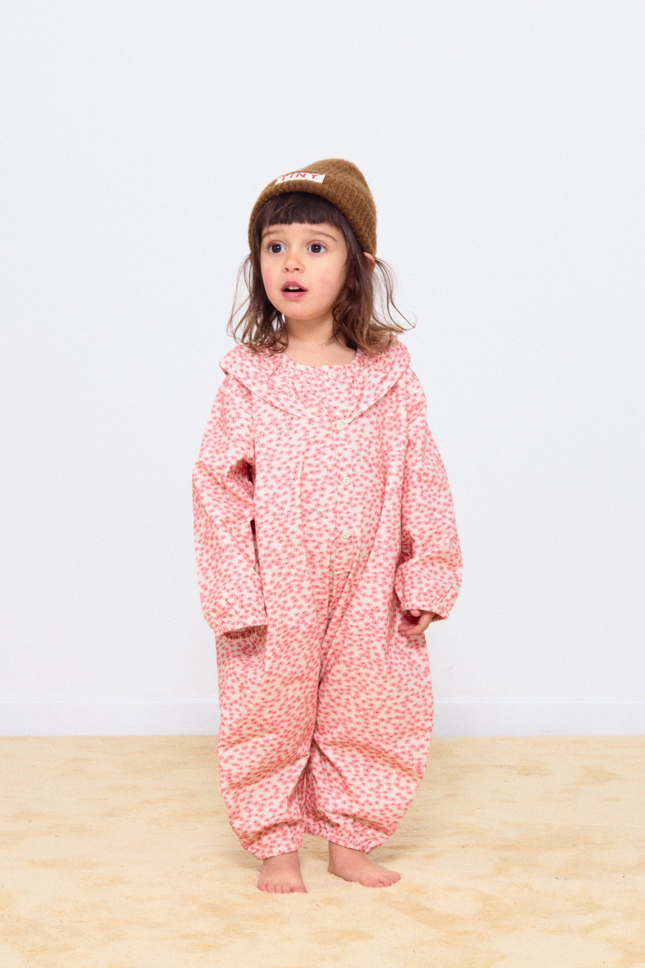 Small Flowers One-Piece Baby dark vanilla
