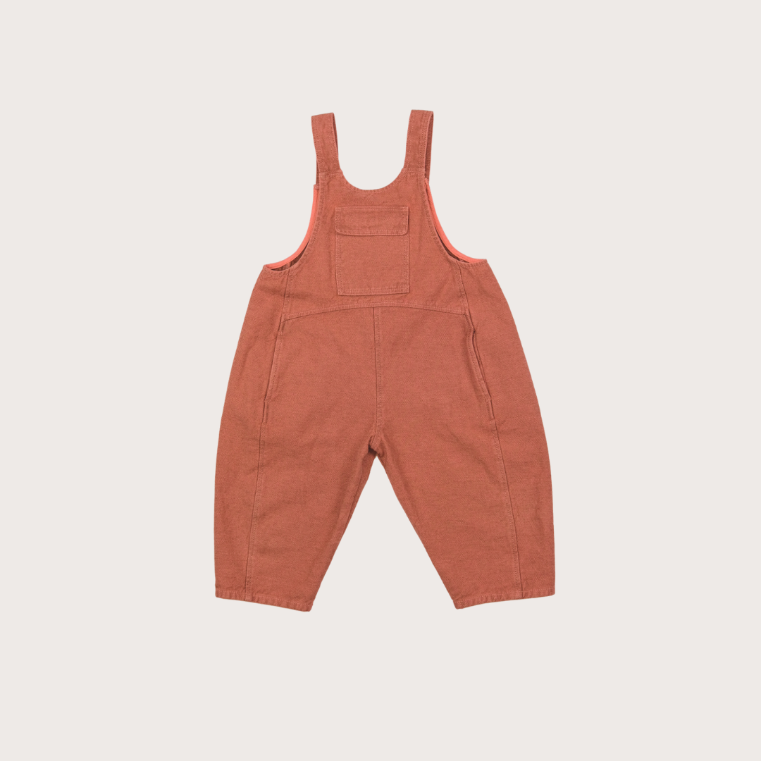 Kai Overdye Denim Latzhose Coral