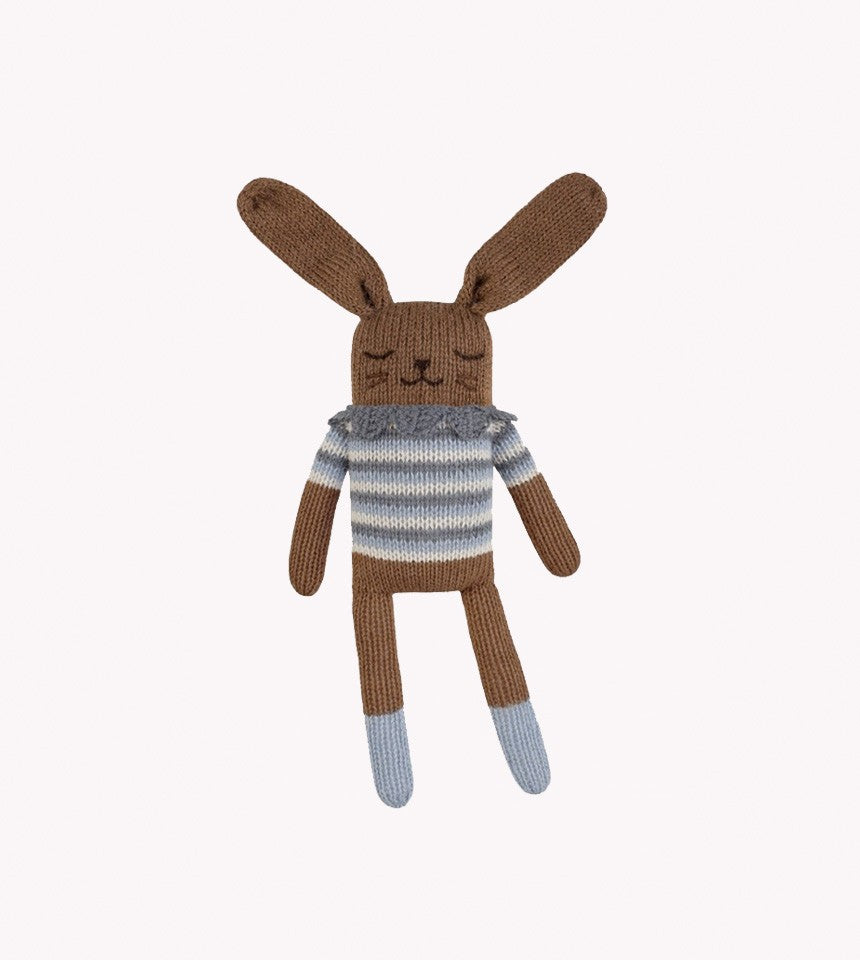 Bunny Knit Toy | Blue Vintage Top
