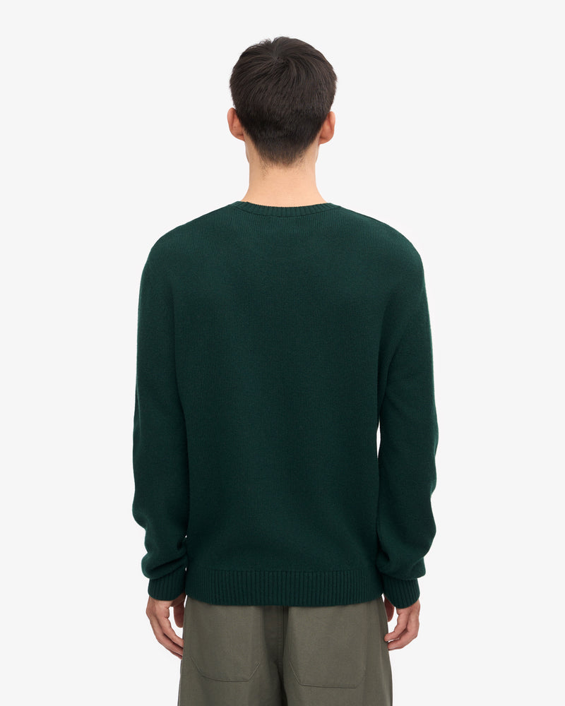 CLASSIC MERINO WOOL CREW - Emerald Green