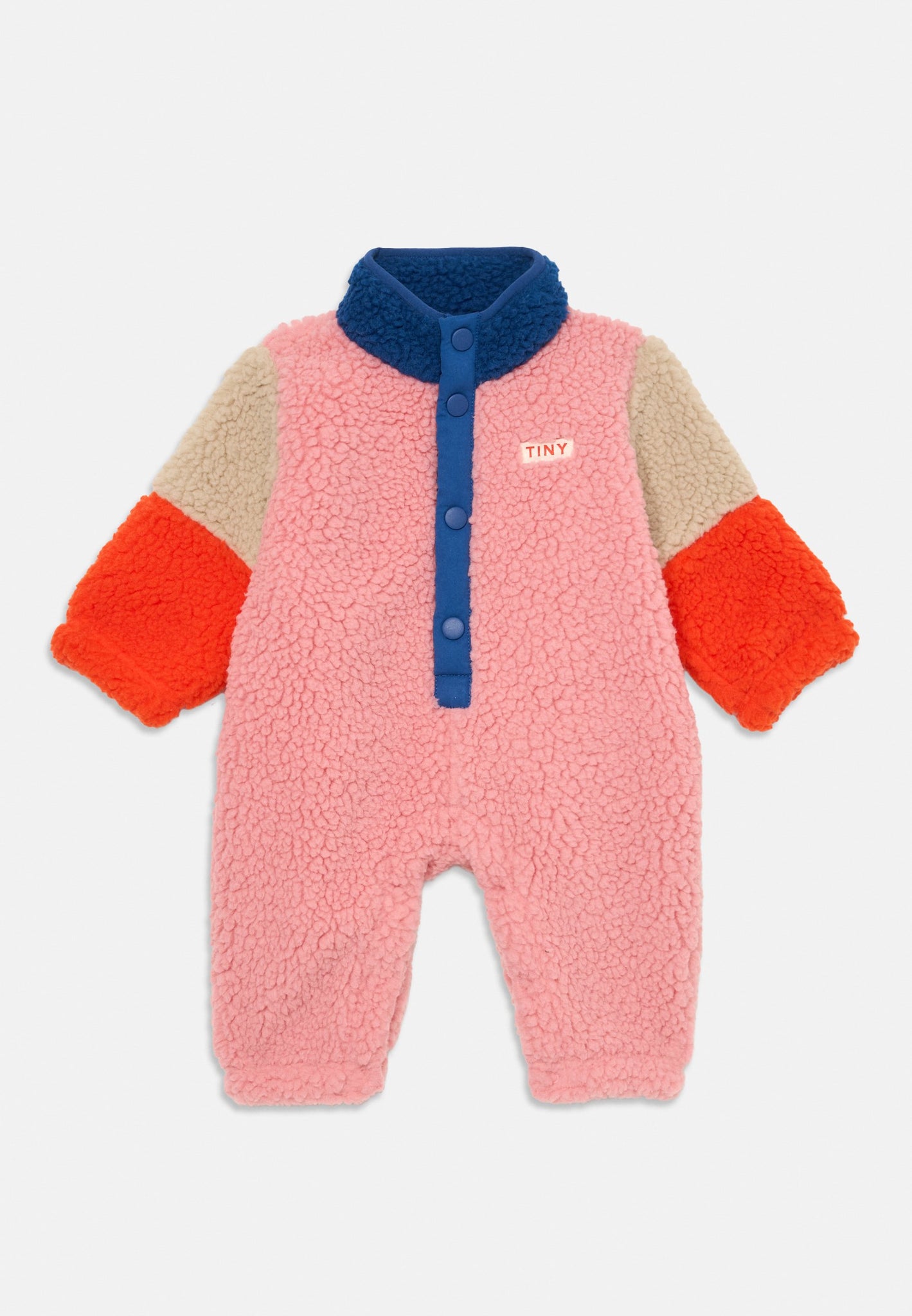 Color Block Polar Sherpa One-Piece - Dark Blue