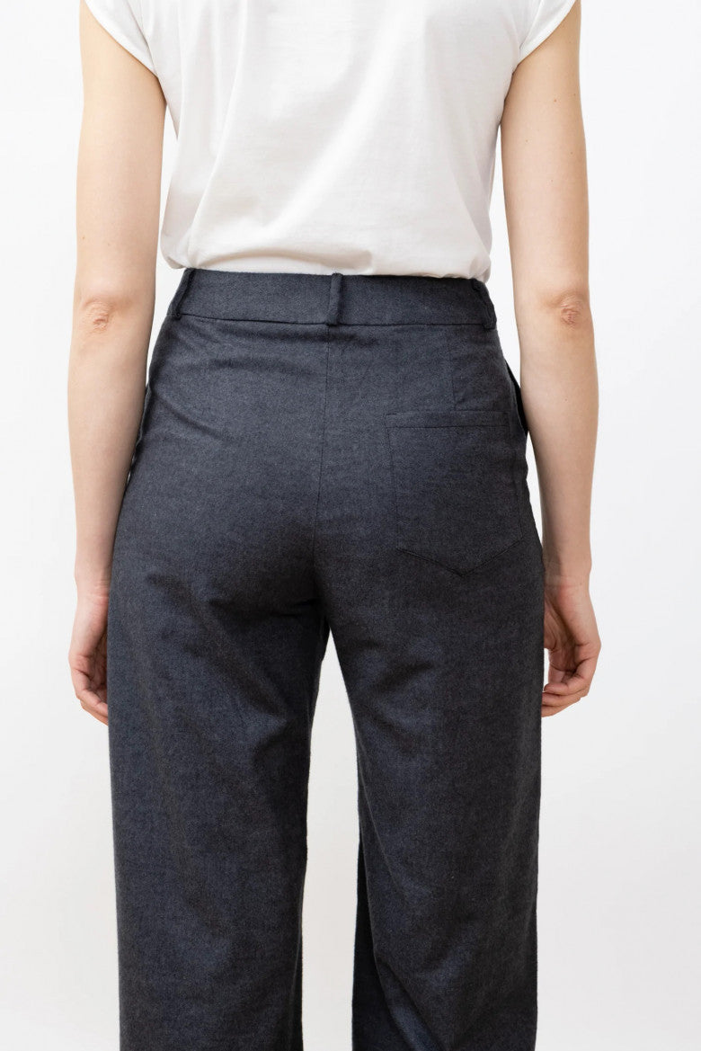 Emil Flanell Trousers  Anthracite