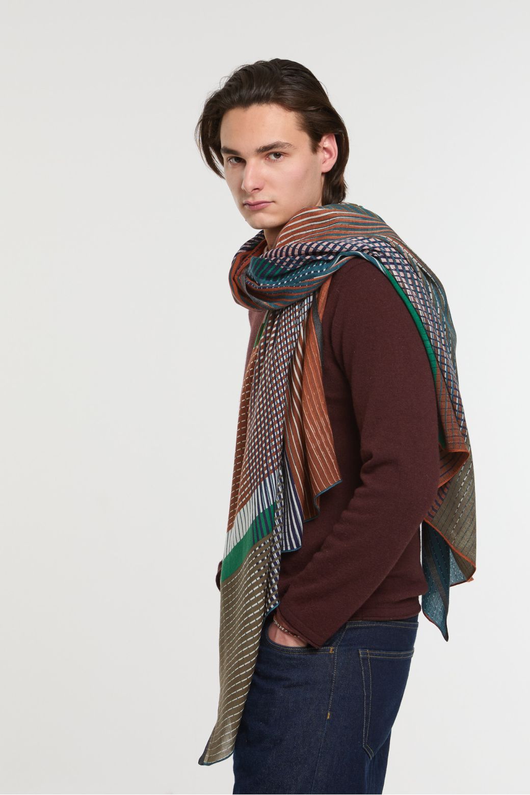 Vibrant Scarf - Brown