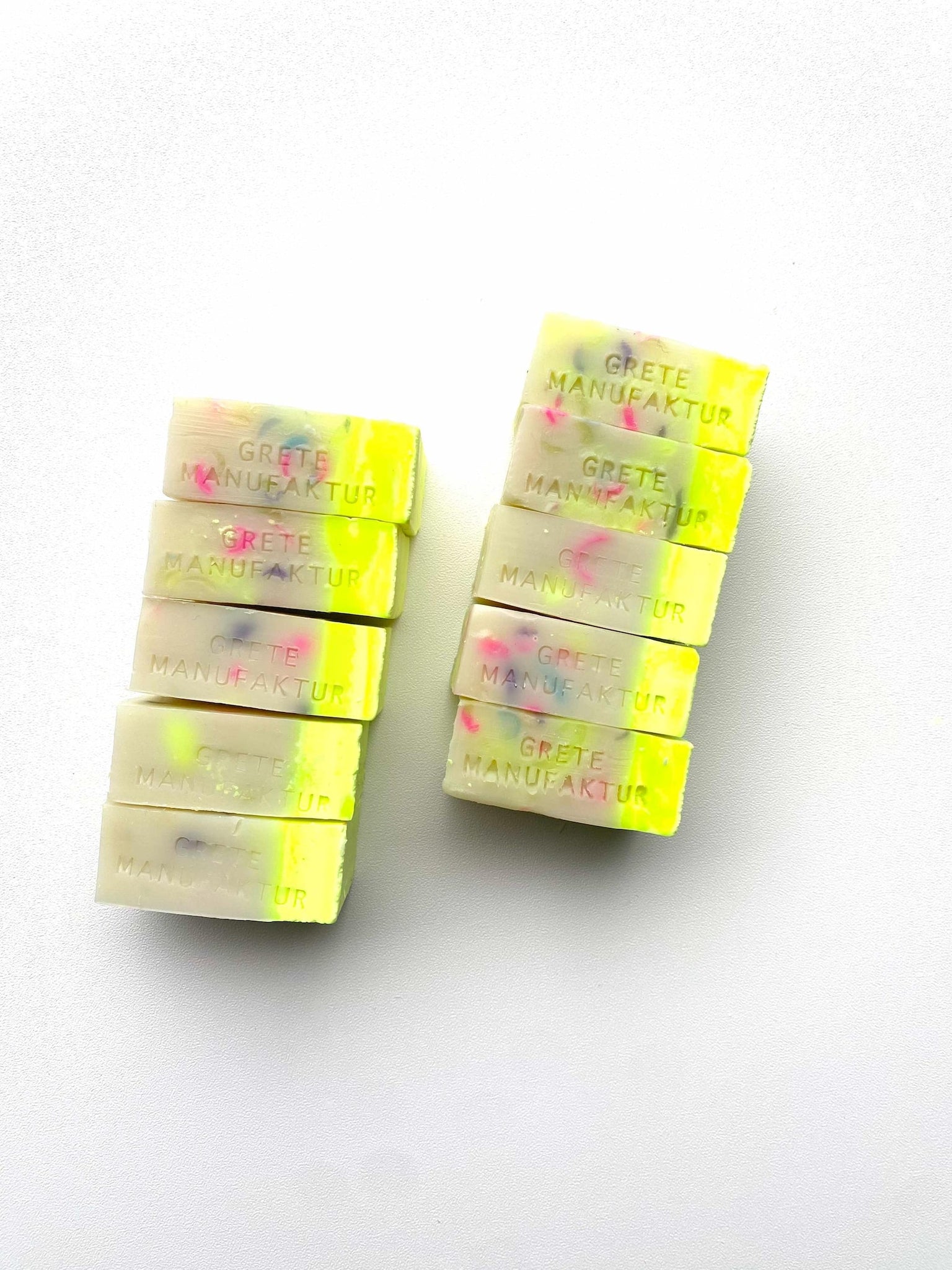 ANNIKA Seife mit INGWER & ZITRONE - frisch, belebend, bunt, Seife, vegan, Geschenk, pflegend