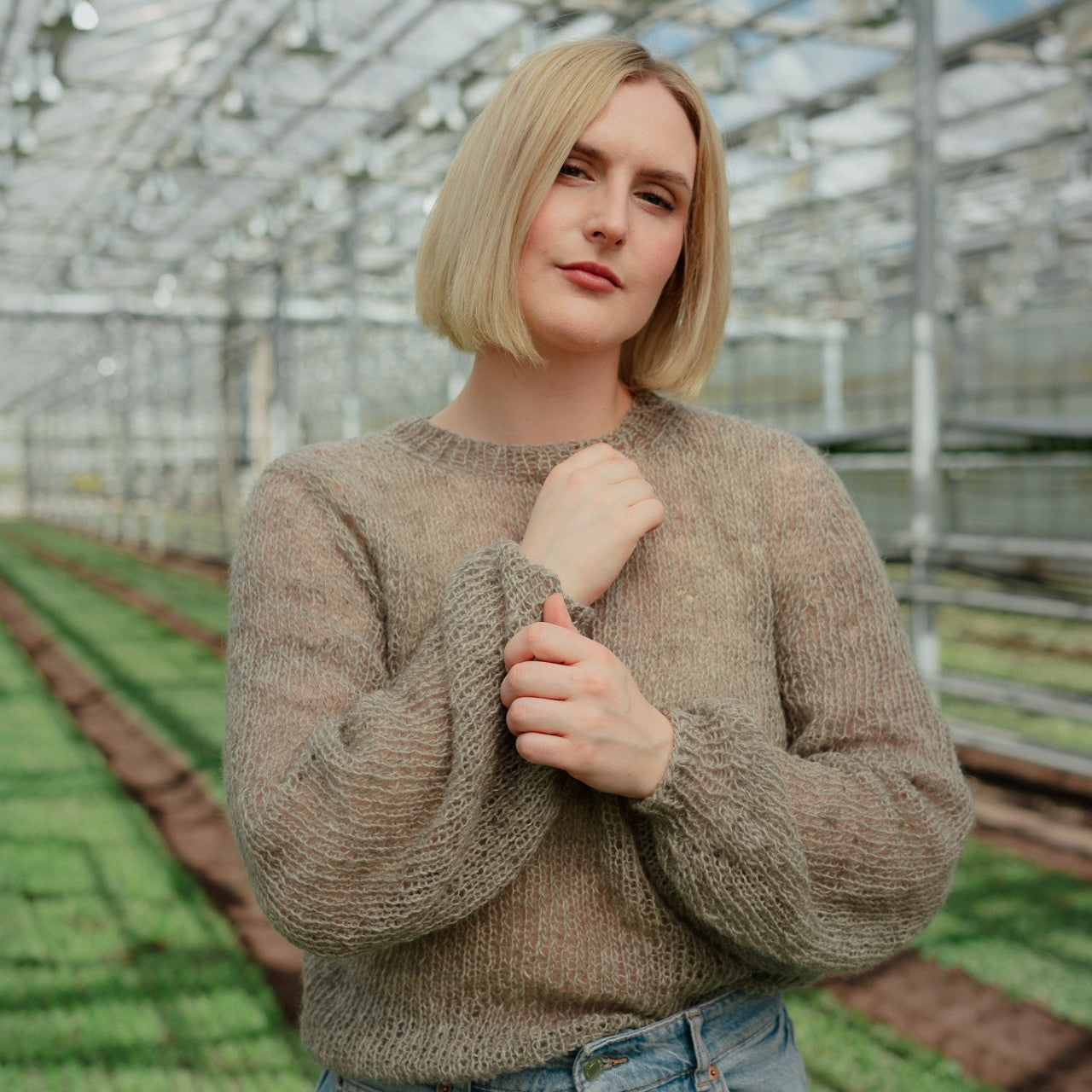 Jäkälä Kuohu Sweater - Nat light grey