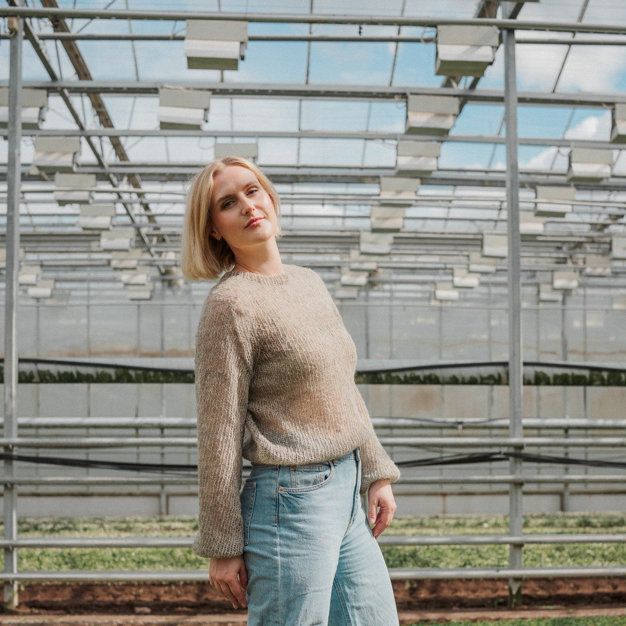Jäkälä Kuohu Sweater - Nat light grey