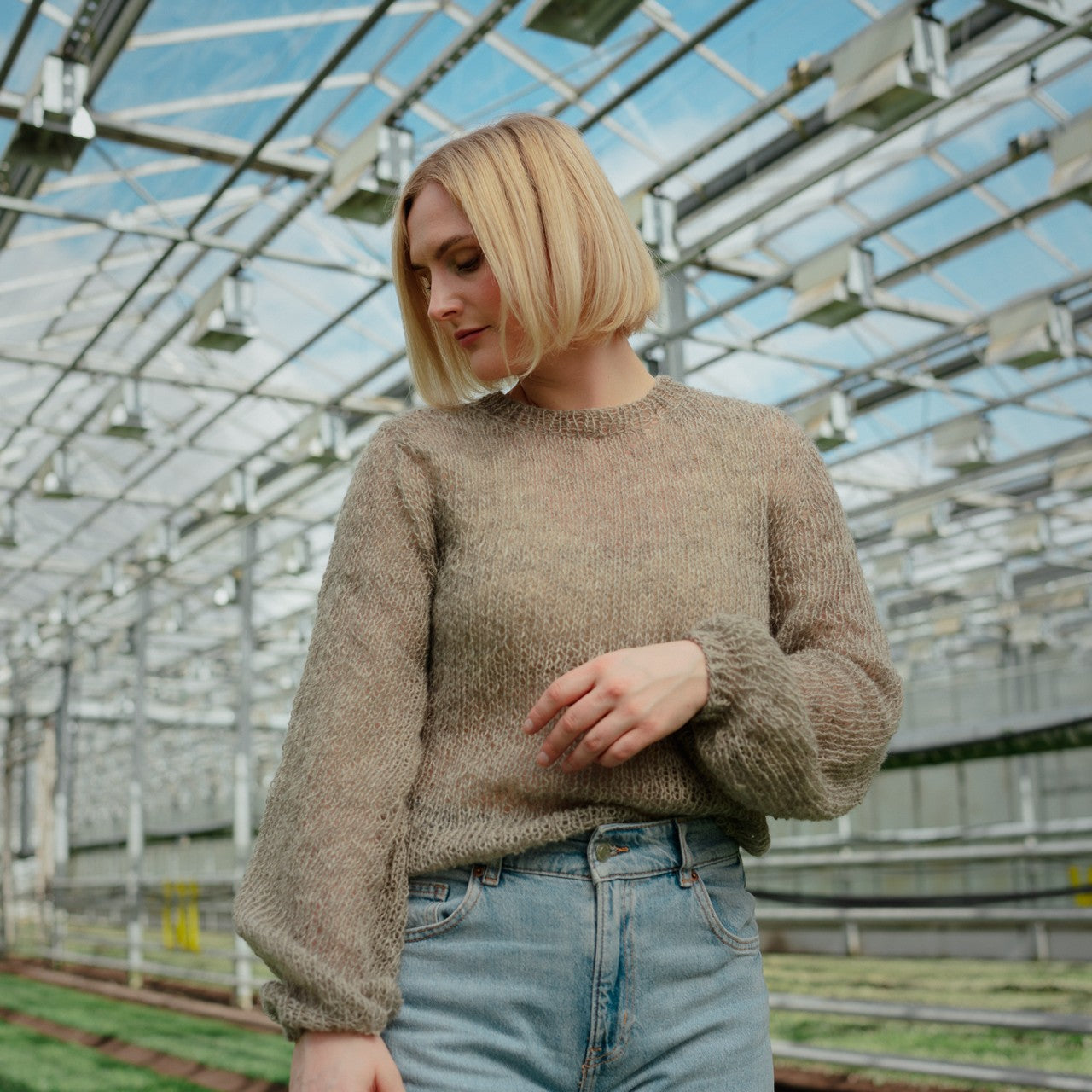 Jäkälä Kuohu Sweater - Nat light grey