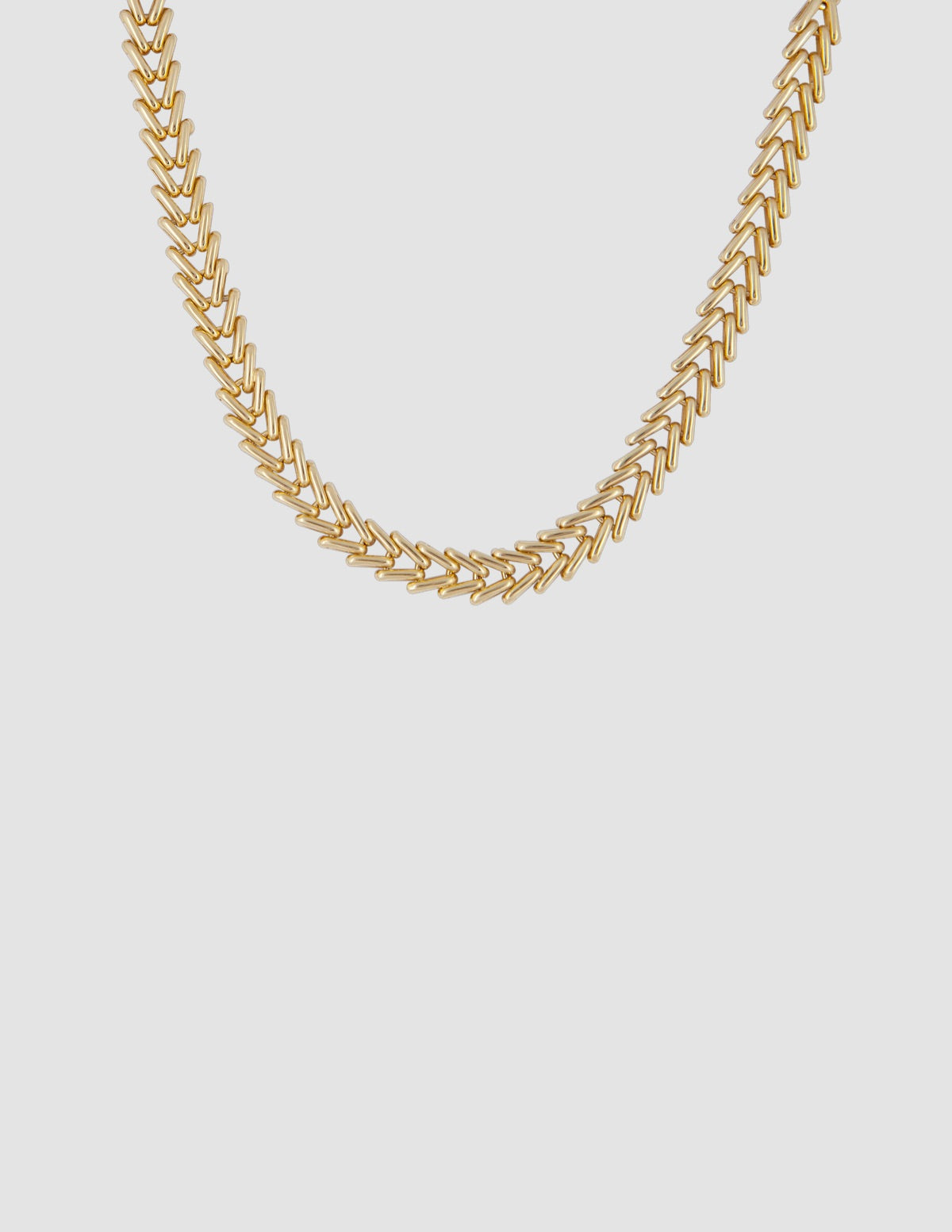 V necklace - gold