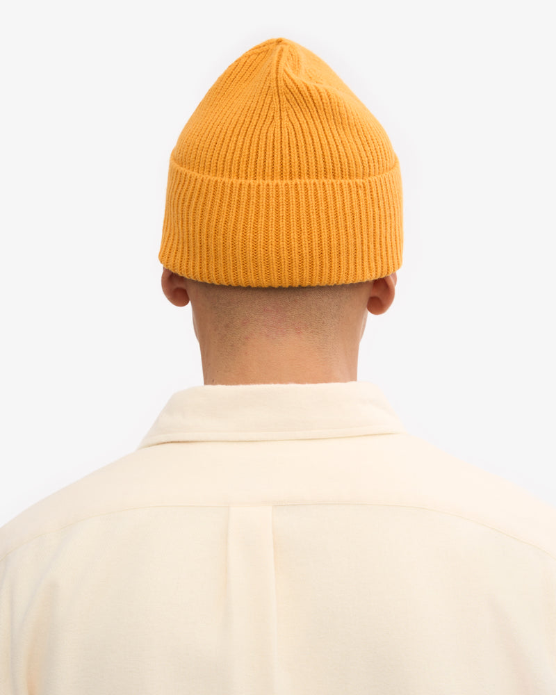 Merino Wool Beanie - Burned Yellow