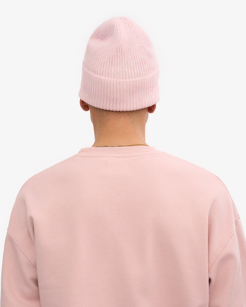 Merino Wool Beanie - Faded Pink