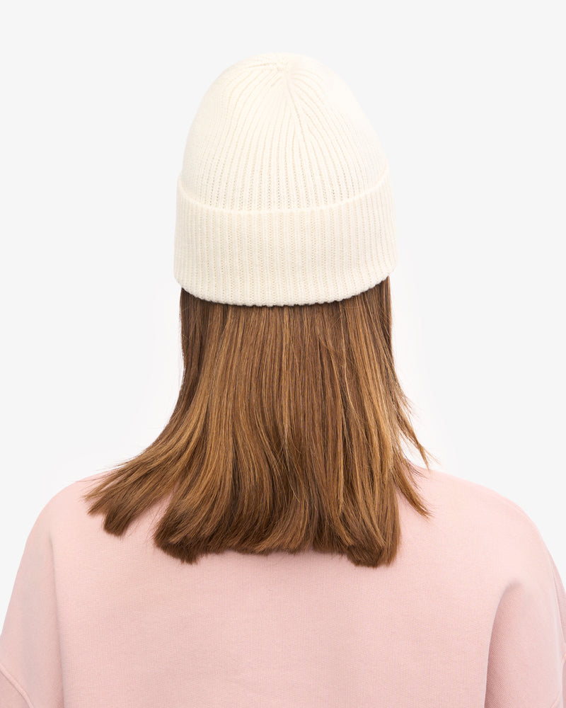Merino Wool Beanie - Optical White