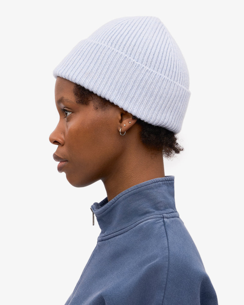 Merino Wool Beanie - Polar Blue