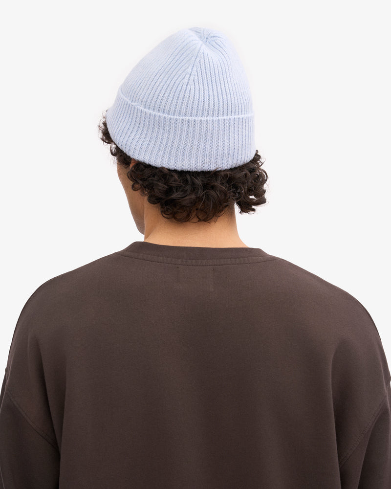 Merino Wool Beanie - Polar Blue