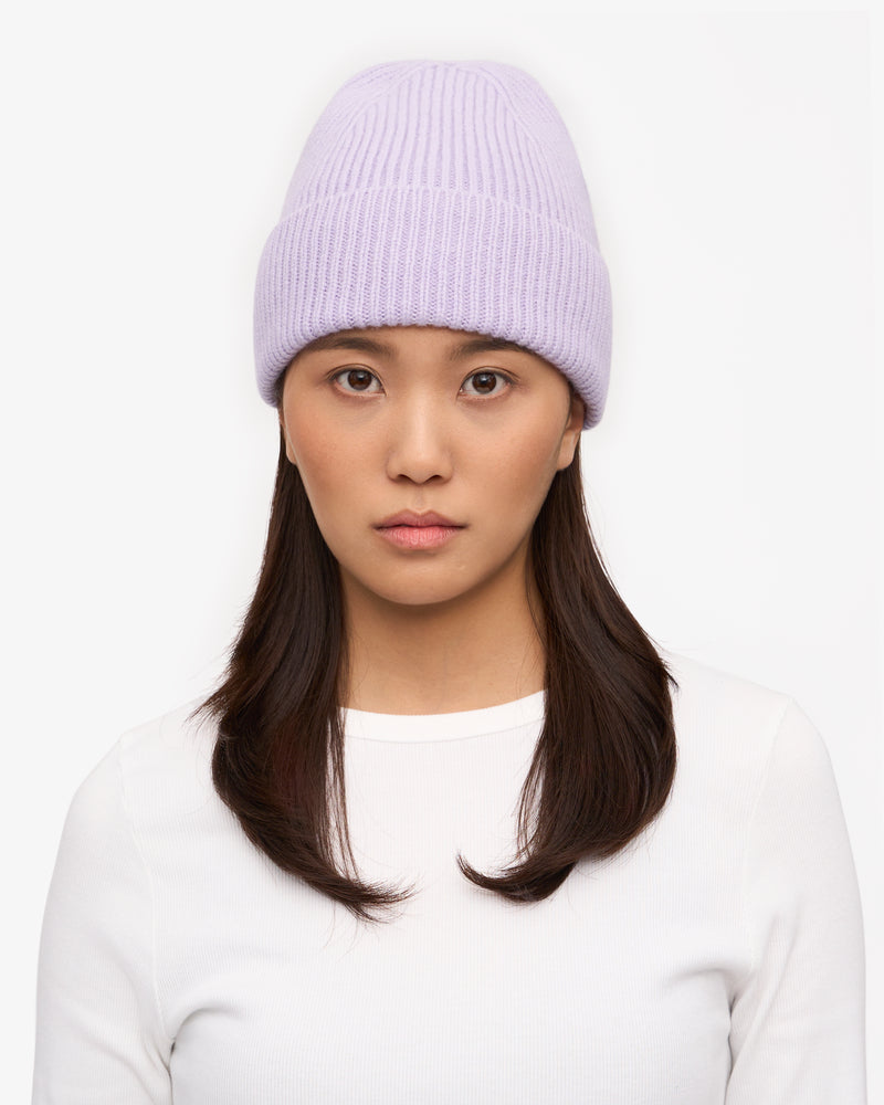 Merino Wool Beanie - Soft Lavender