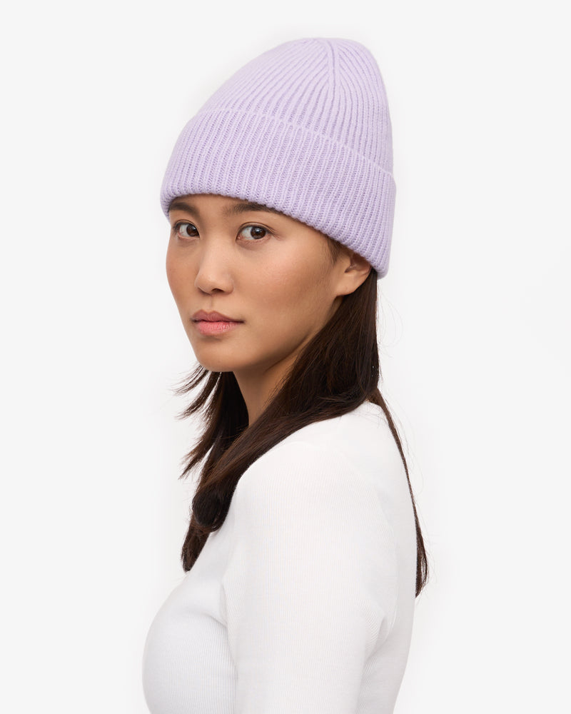 Merino Wool Beanie - Soft Lavender