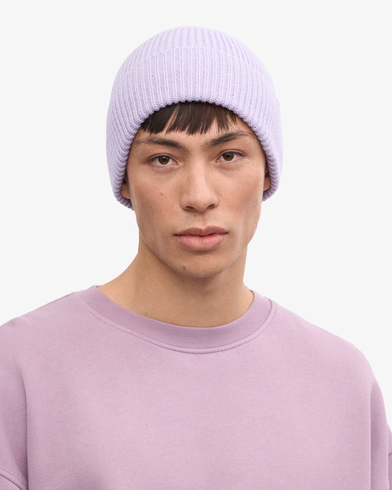 Merino Wool Beanie - Soft Lavender