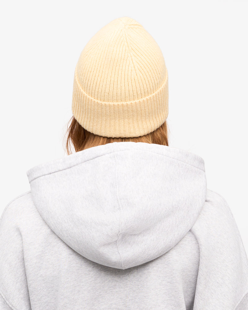 Merino Wool Beanie - Soft Yellow