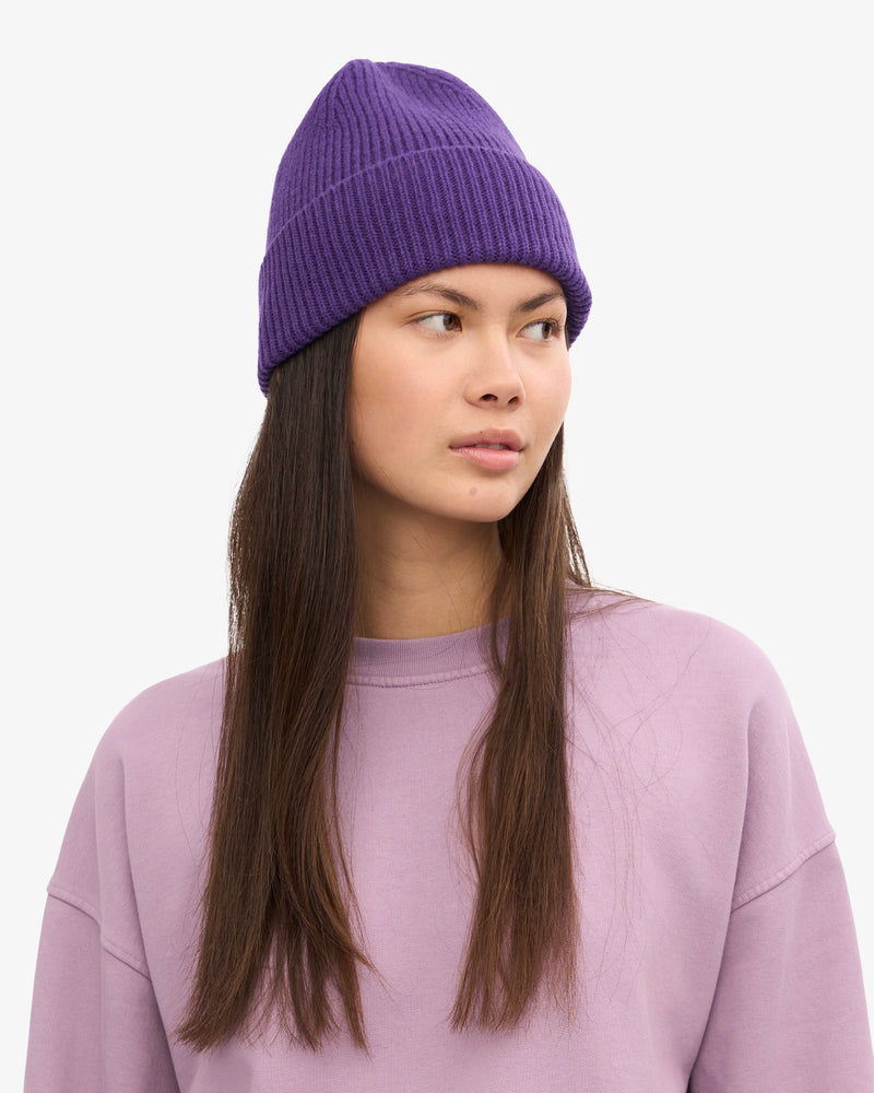 Merino Wool Beanie - Ultra Violet