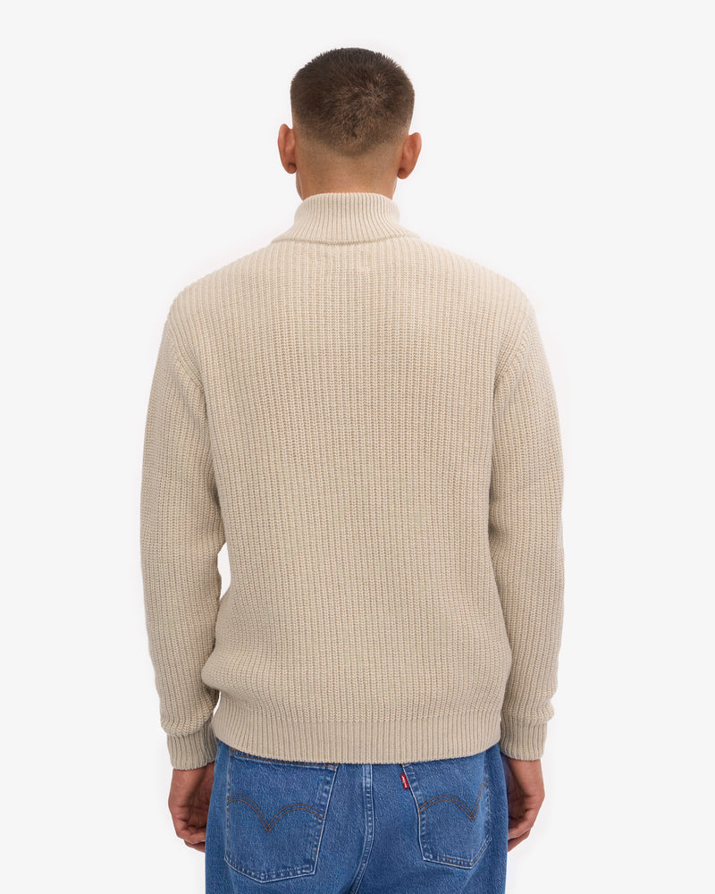 Merino Quarter Zip - Ivory White