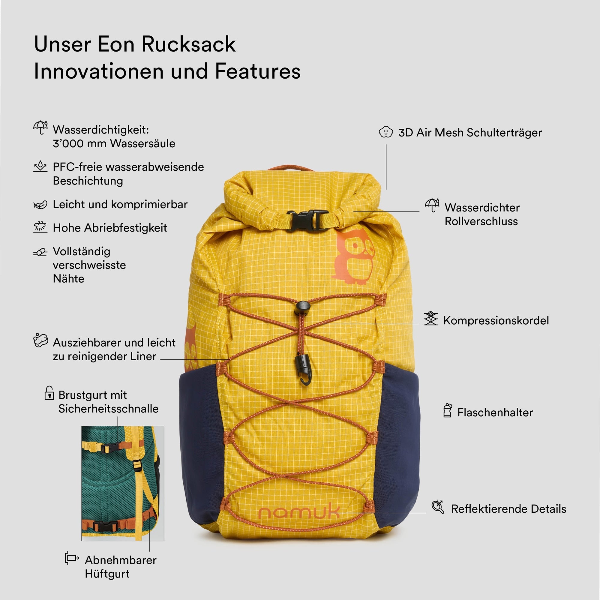 Eon Rucksack 14L Sunflower yellow