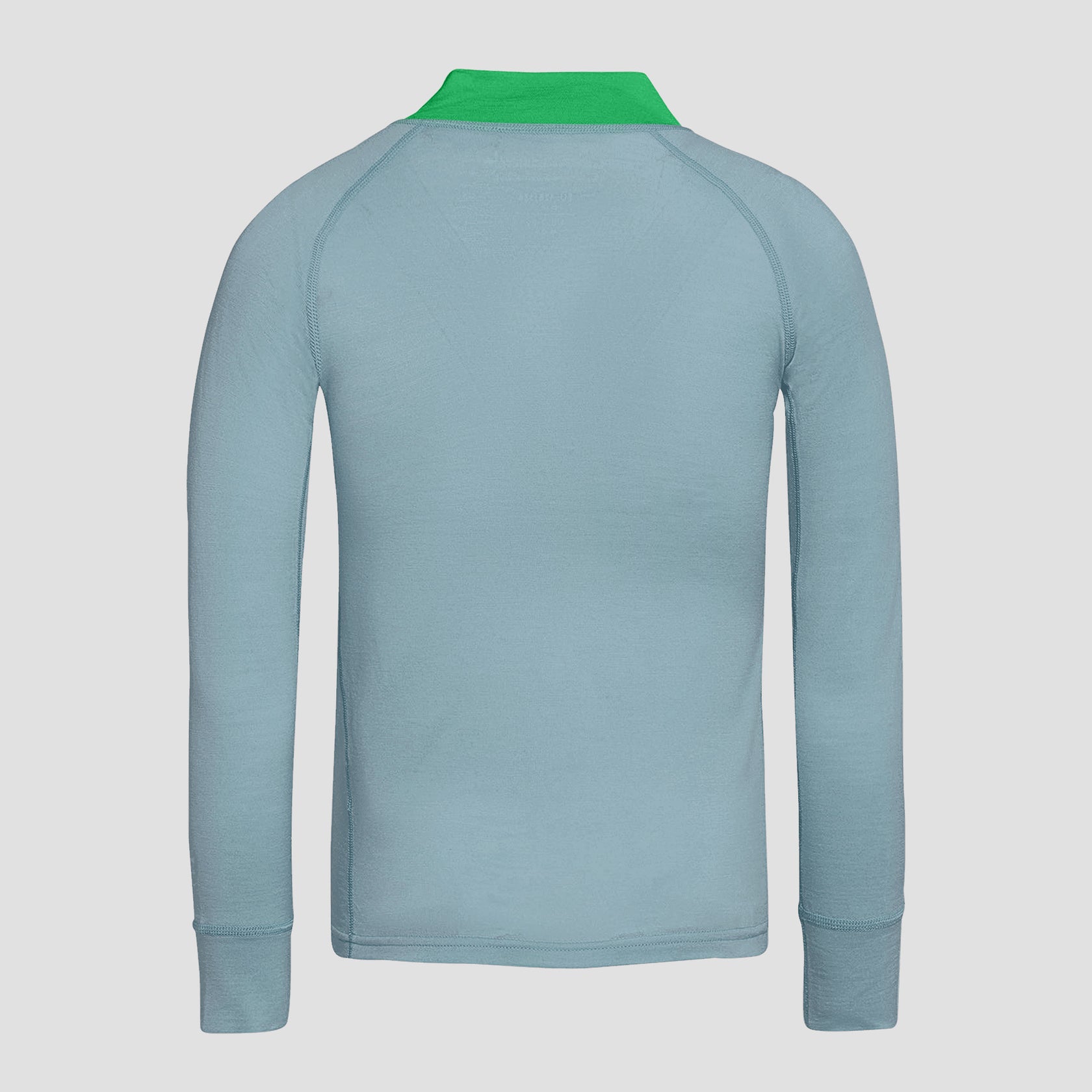 Honu Merino Half-Zip Longsleeve Rascal - Ice Blue / Rana Green