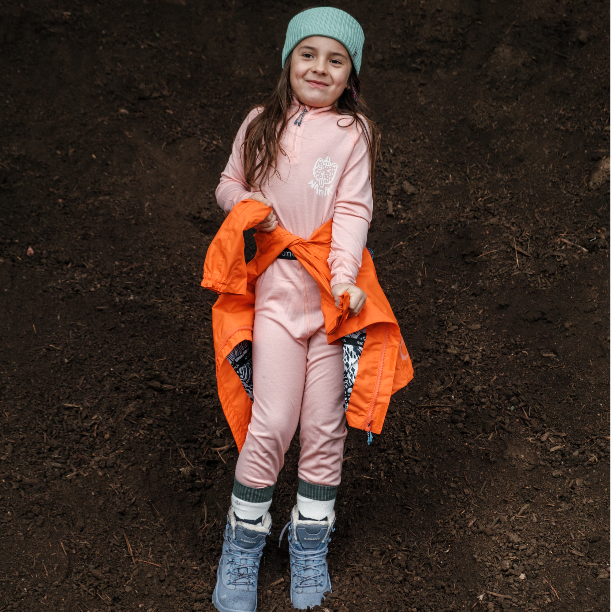 Honu Merino Half-Zip Longsleeve Rascal - Sunset Rose