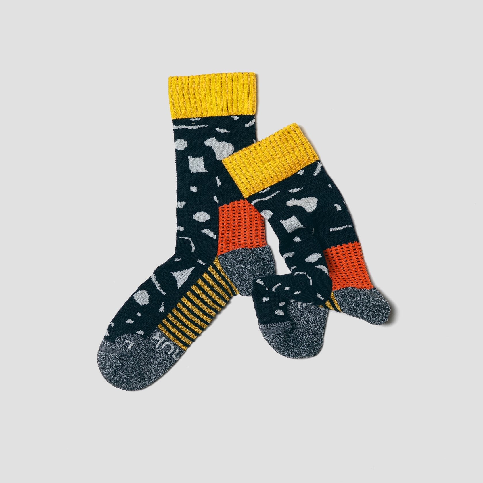 Peak Merino Wandersocken True Navy / Super Lemon