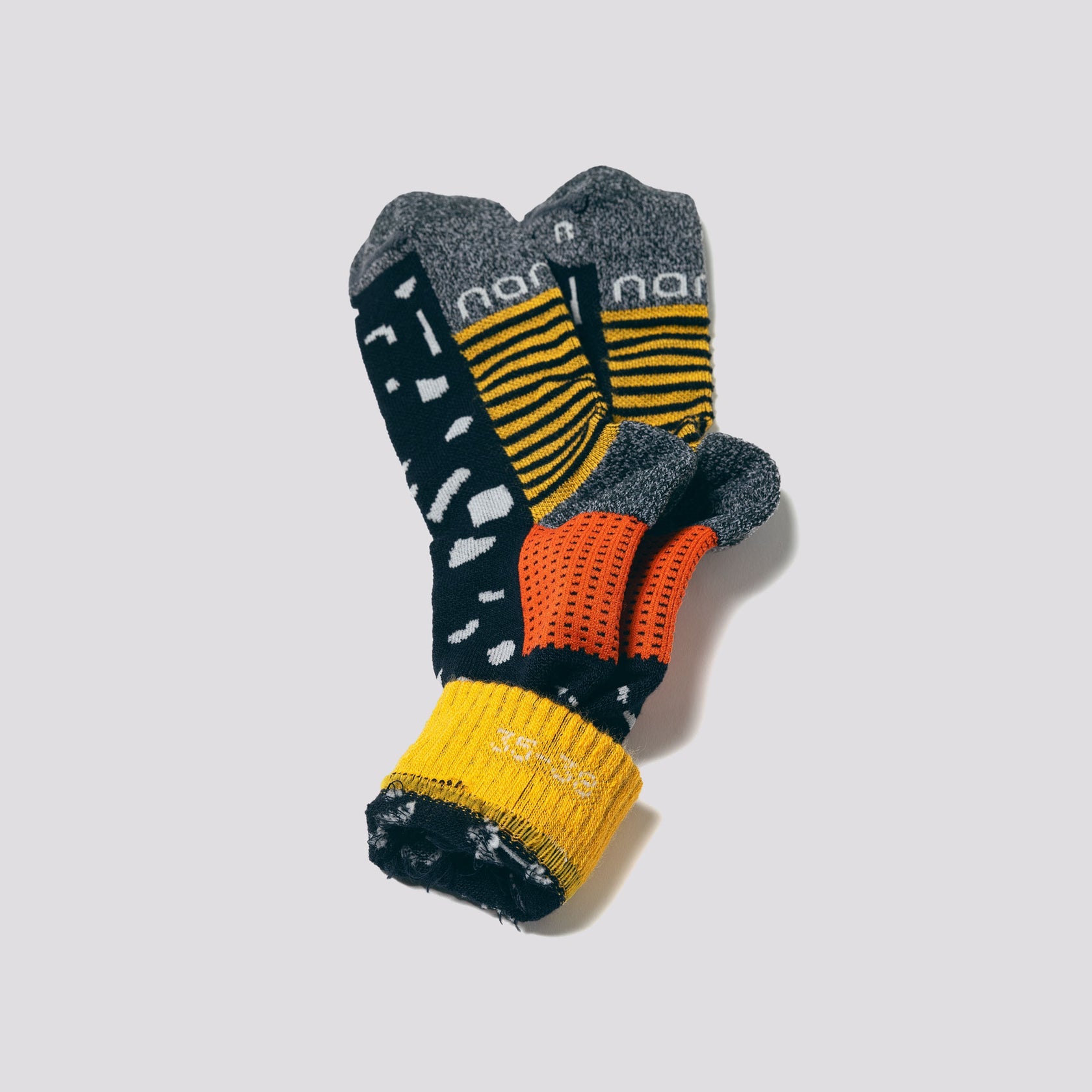 Peak Merino Wandersocken True Navy / Super Lemon