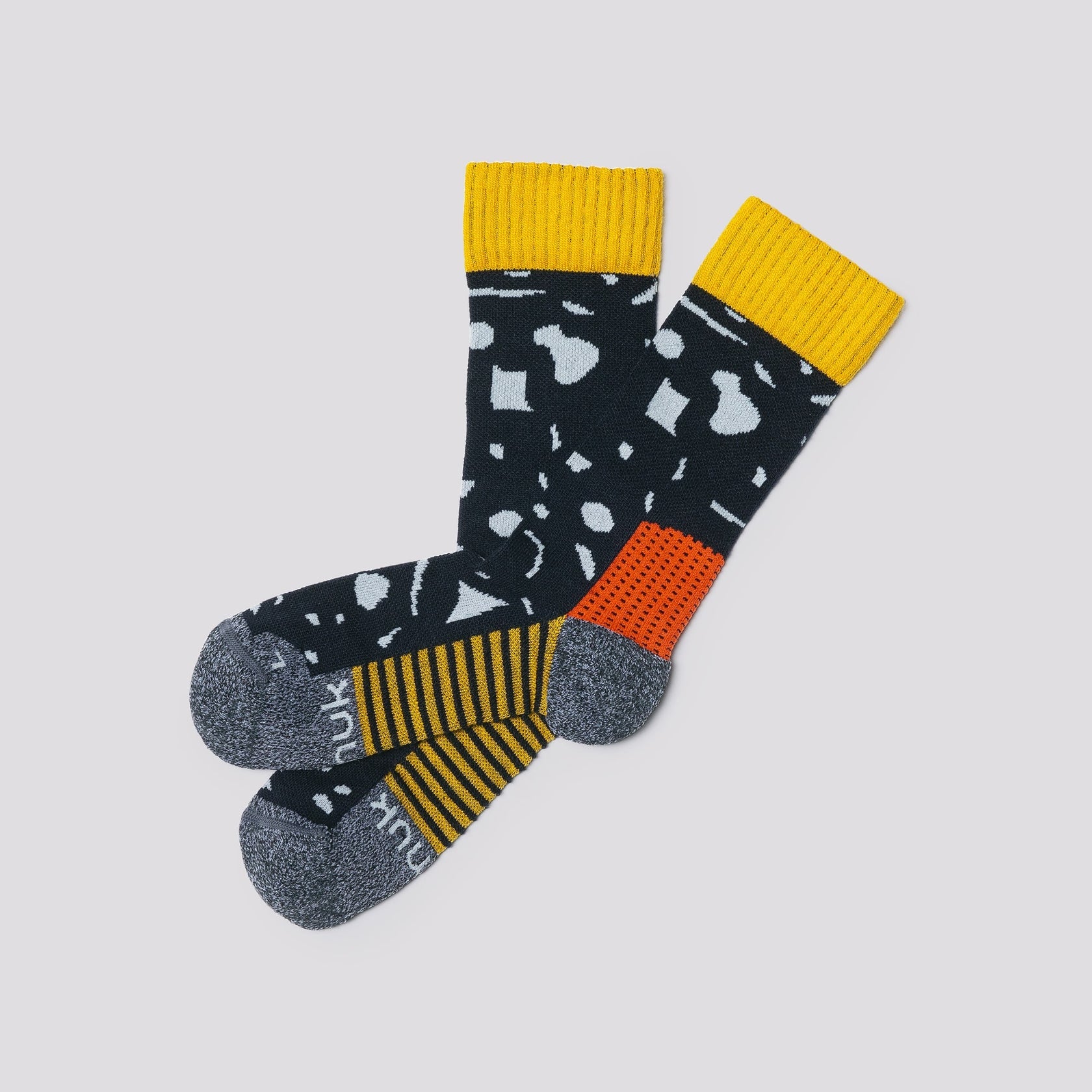 Peak Merino Wandersocken True Navy / Super Lemon